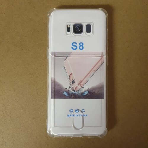 Soft TPU Clear Case With Card Slot - For Samsung S8 - mosaccessories